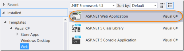 ASP.NET 5 Hosting Tutorial :: How to Make an Empty Application